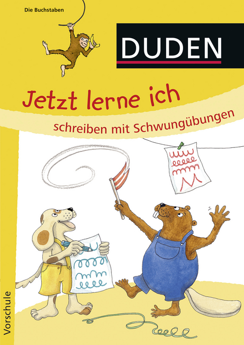 Duden: Jetzt lerne ich schreiben mit Schwungübungen (Heft) - Ulrike Holzwarth-Raether, Ute Müller-Wolfangel