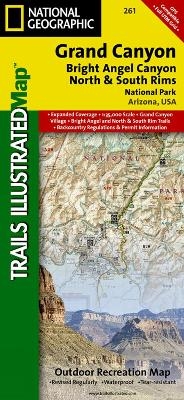 Grand Canyon, Bright Angel Canyon/north & South Rims - National Geographic Maps