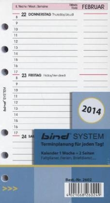 Systemplaner A6, Einlagenblätter Kalender (Nr.B-2602) 2017