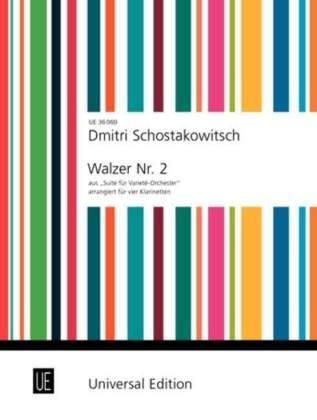 Walzer Nr. 2 aus „Suite für Varieté-Orchester“ für 4 Klarinetten (3 Klarinetten in B, Bassklarinette in B) - Dmitri Schostakowitsch