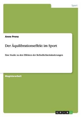 Der Ãquilibrationseffekt im Sport - Anne Prenz