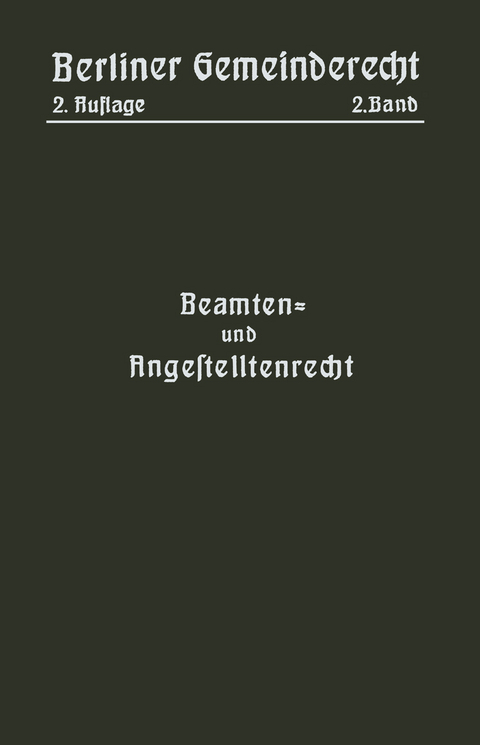 Beamten- und Angestelltenrecht - 