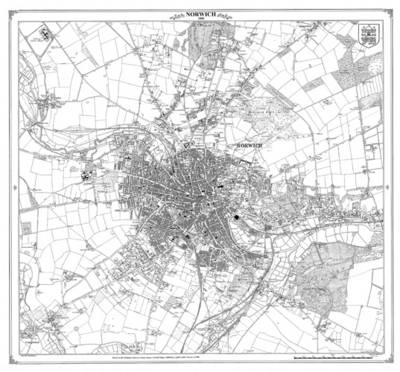 Norwich 1880 Heritage Cartography Victorian Town Map - Peter J. Adams