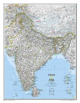 India Classic, Tubed - National Geographic Maps