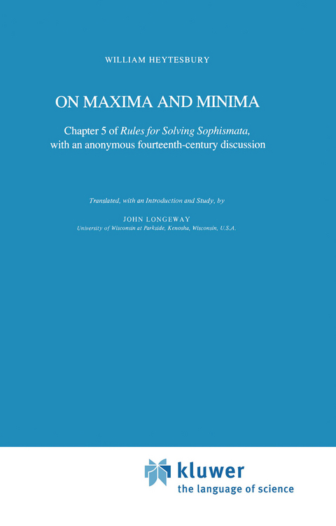 On Maxima and Minima - William Heytesbury