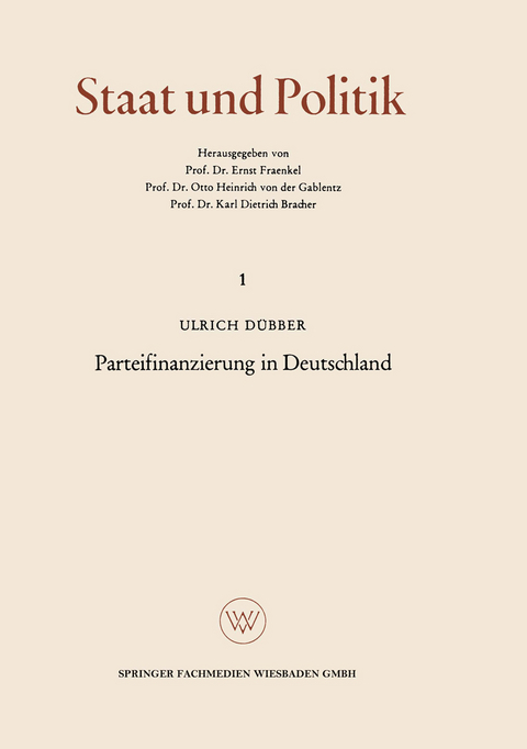 Parteifinanzierung in Deutschland - Ulrich Dübber