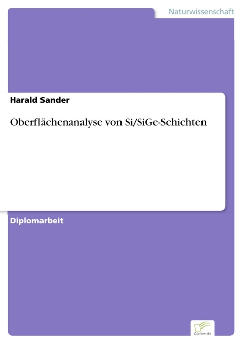 Oberflächenanalyse von Si/SiGe-Schichten -  Harald Sander