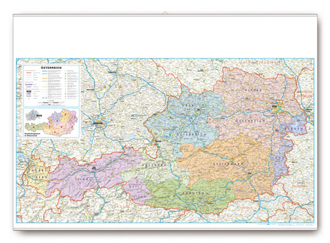 Organisations- und Postleitkarte Österreich