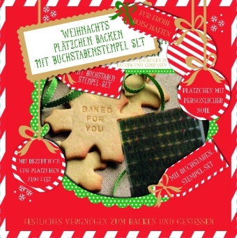 Weihnachtsplätzchen backen, Boxset m. Buchstabenstempel