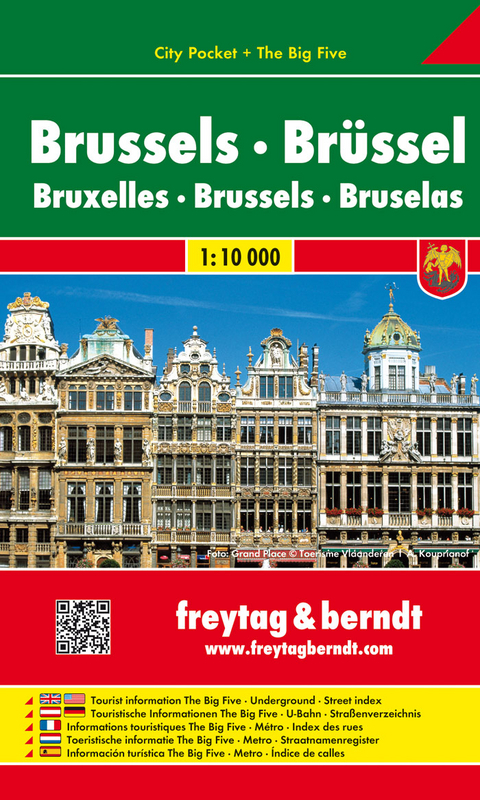 Brüssel, Stadtplan 1:10.000, City Pocket + The Big Five - 