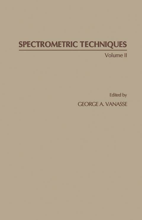 Spectrometric Techniques - 