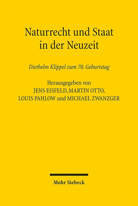 Naturrecht und Staat in der Neuzeit - 