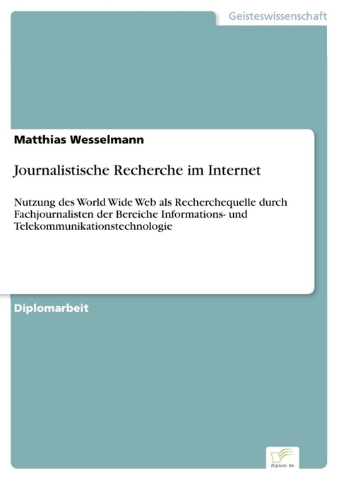 Journalistische Recherche im Internet -  Matthias Wesselmann