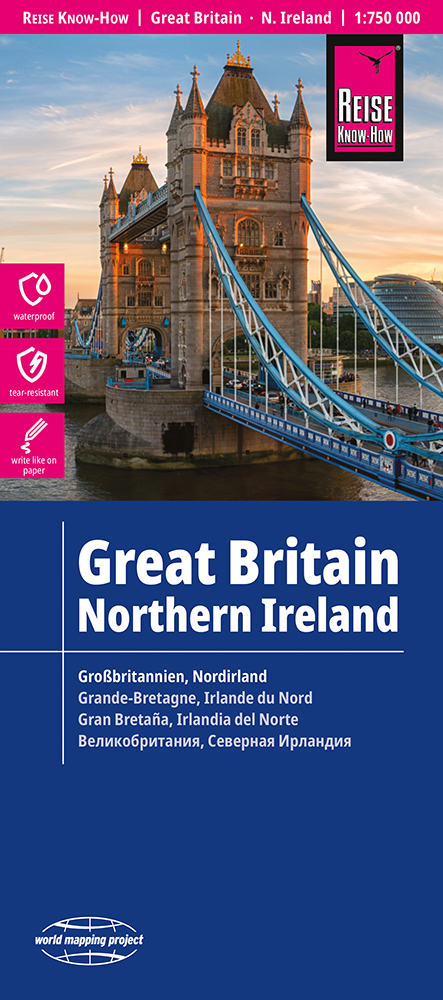 Reise Know-How Landkarte Großbritannien, Nordirland / Great Britain, Northern Ireland (1:750.000) -  Reise Know-How Verlag Peter Rump GmbH