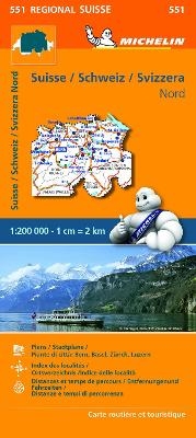 Suisse Nord - Michelin Regional Map 551 -  Michelin