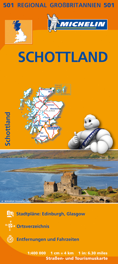 Michelin Karte Schottland. Scotland