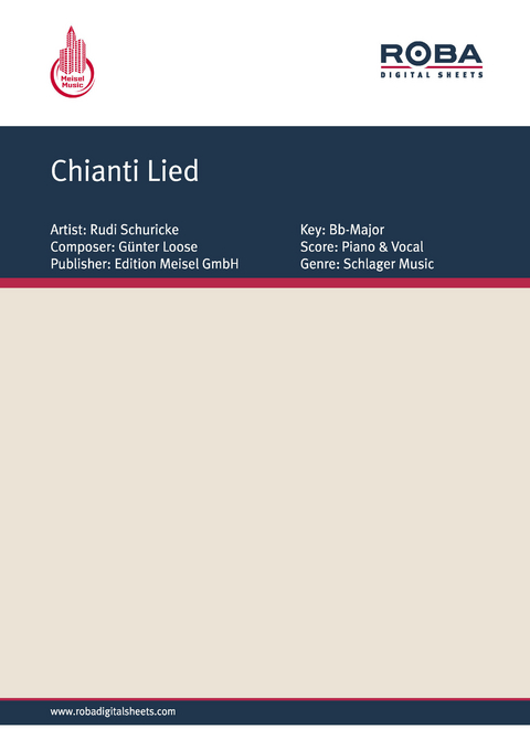 Chianti Lied - Gerhard Winkler, Ralph Maria Siegel