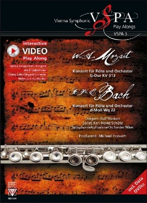 Konzert für Flöte und Orchester G-Dur KV 313 / Konzert für Flöte und Orchester d-Moll Wq 22, 1 DVD-ROM - Wolfgang Amadeus Mozart, Carl Philipp Emanuel Bach