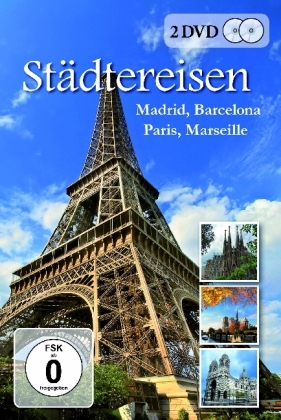 Städtereisen - Madrid, Barcelona, Paris, Marseille, 2 DVDs