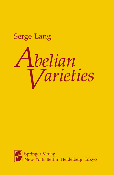 Abelian Varieties - S. Lang