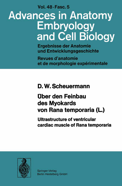 Über den Feinbau des Myocards von Rana temporaria (L.) / Ultrastructure of ventricular cardiac muscle of Rana temporaria - D. W. Scheuermann