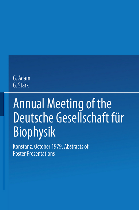 Annual Meeting of the Deutsche Gesellschaft für Biophysik - 