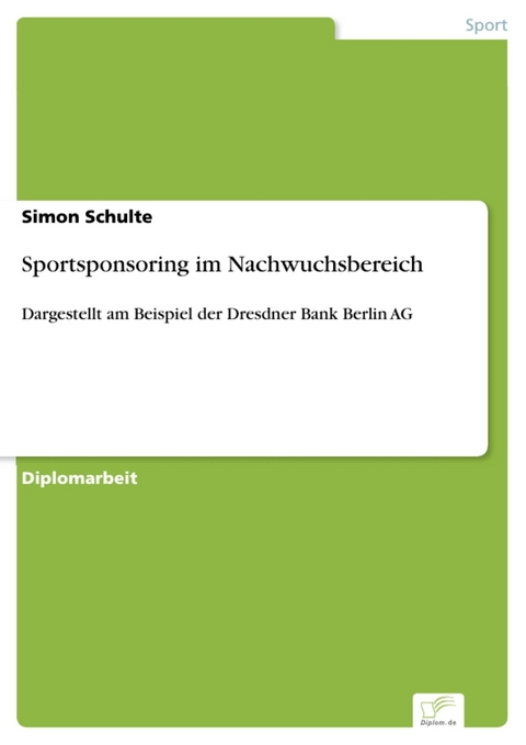 Sportsponsoring im Nachwuchsbereich -  Simon Schulte