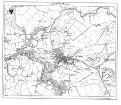 Lanark 1858 Heritage Cartography Victorian Town Map - Peter J. Adams