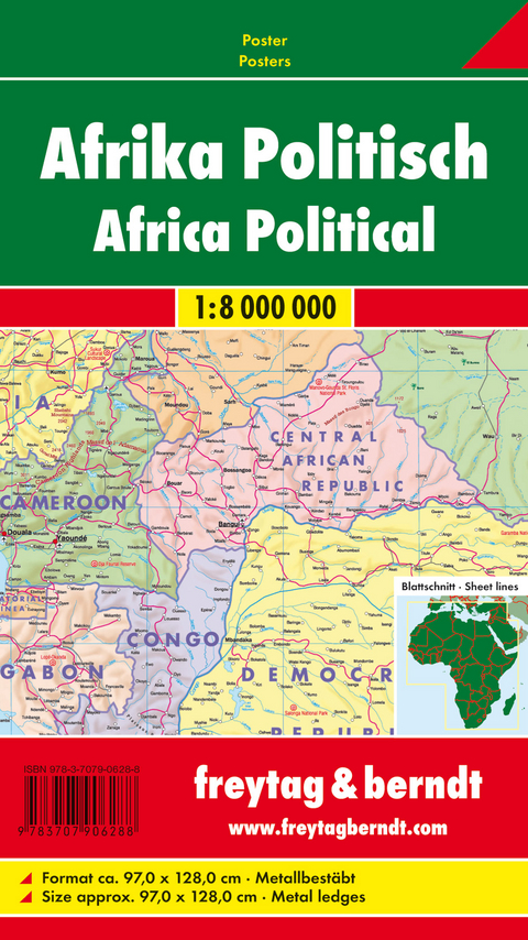 Afrika physisch-politisch - 