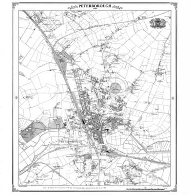 Peterborough 1885 Heritage Cartography Victorian Town Map - Peter J. Adams