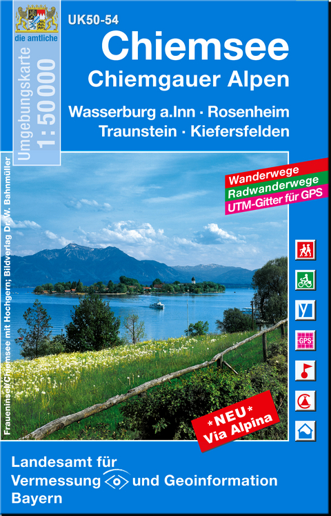 UK50-54 Chiemsee, Chiemgauer Alpen - Breitband und Vermessung Landesamt für Digitalisierung  Bayern