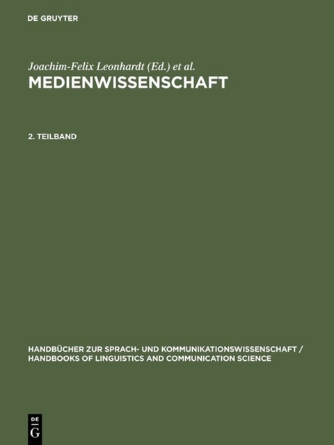 Medienwissenschaft / Medienwissenschaft. 2. Teilband - 
