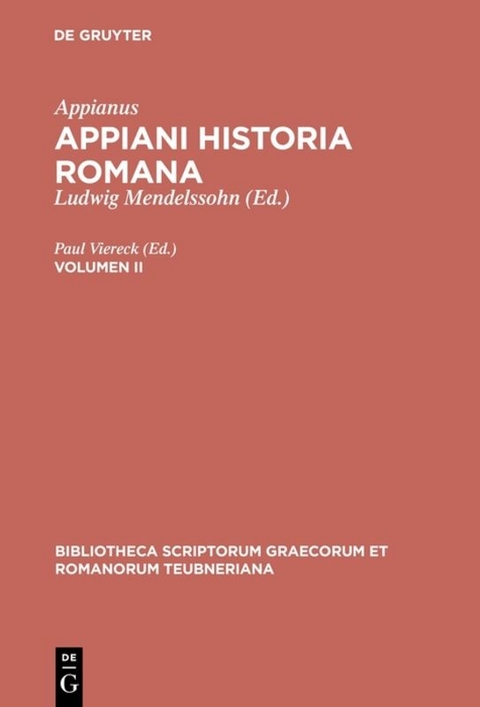 Appianus: Appiani Historia Romana / Appiani Historia Romana -  Appianus