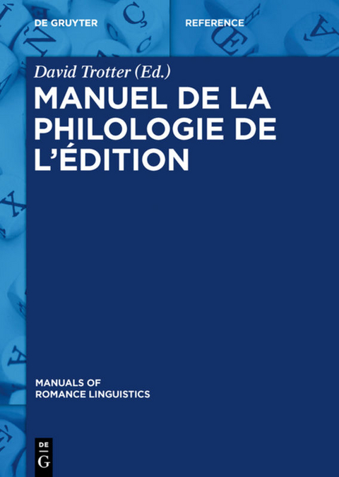 Manuel de la philologie de l’édition - 