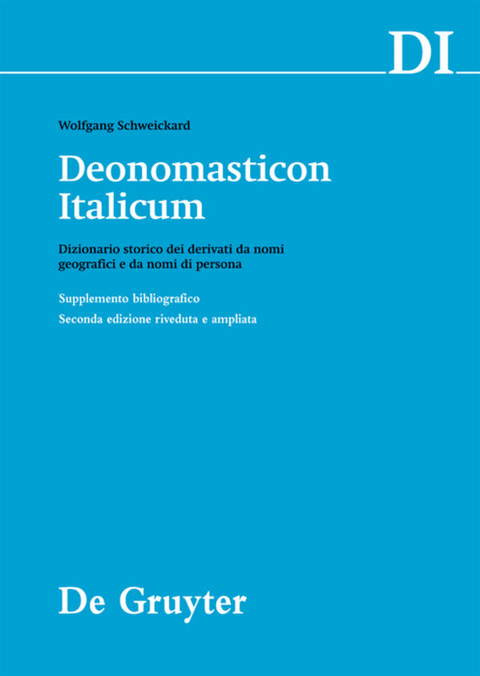 Deonomasticon Italicum (DI) / Supplemento bibliografico - 