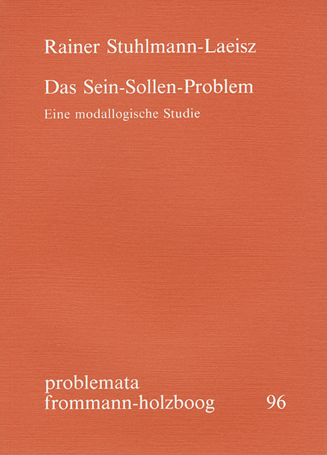 Das Sein-Sollen-Problem - Rainer Stuhlmann-Laeisz