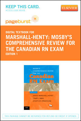 Mosby's Comprehensive Review for the Canadian RN Exam - Elsevier eBook on Vitalsource (Retail Access Card) - Janice Marshall-Henty, Cheryl A Sams, Jonathon Bradshaw