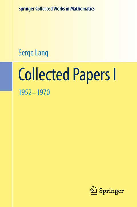 Collected Papers I - Serge Lang