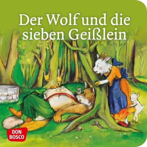Der Wolf und die sieben Geißlein. Mini-Bilderbuch. - Brüder Grimm