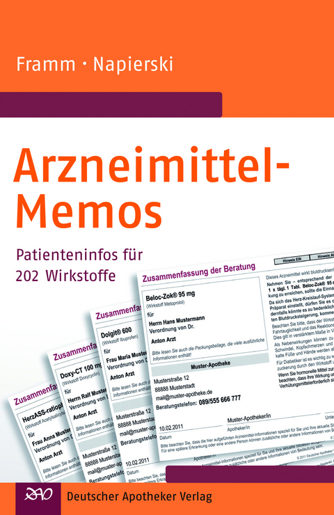 Arzneimittel-Memos - Joachim Framm, Ann-Luise Napierski