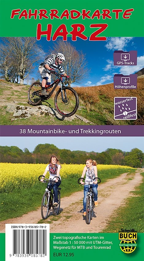 Fahrradkarte Harz - wetterfest - Bernhard Spachmüller, Thorsten Schmidt