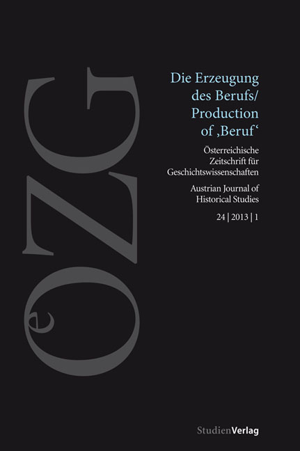 Österreichische Zeitschrift für Geschichtswissenschaften 1/2013 - 
