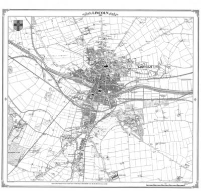 Lincoln 1885 Heritage Cartography Victorian Town Map - Peter J. Adams