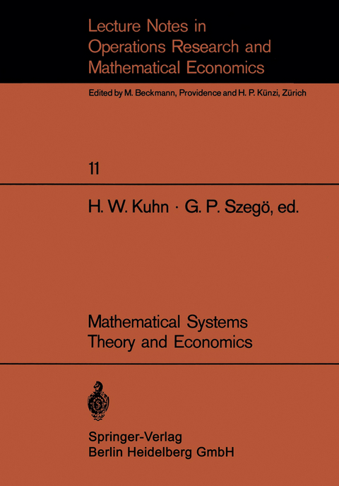 Mathematical Systems Theory and Economics I/II - 