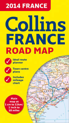 2014 Collins Map of France -  Collins Maps