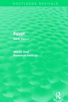 Egypt (Routledge Revival) -  Middle East Research Institute