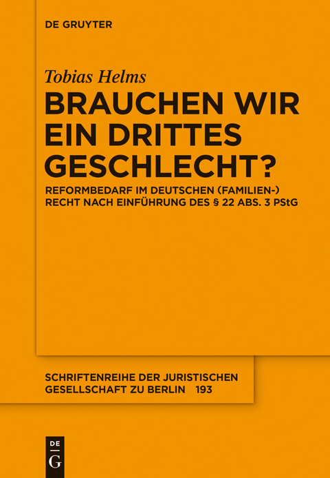 Brauchen wir ein drittes Geschlecht? -  Tobias Helms