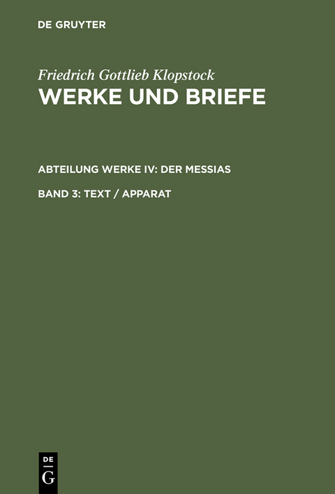 Text / Apparat - Friedrich Gottlieb Klopstock