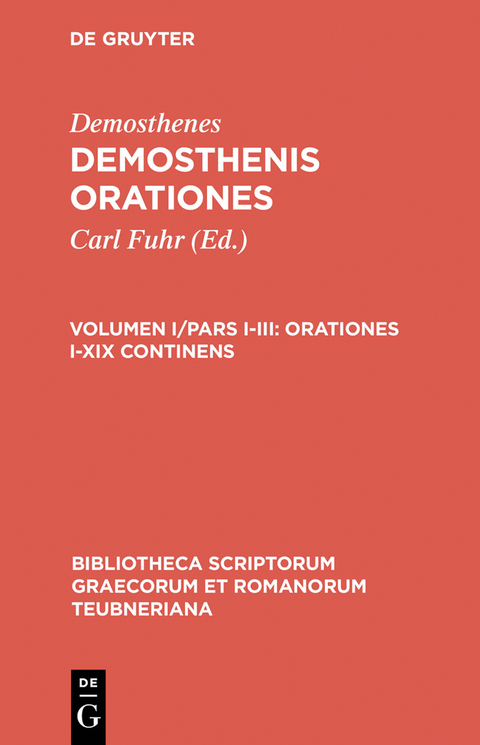 Orationes I–XIX continens -  Demosthenes