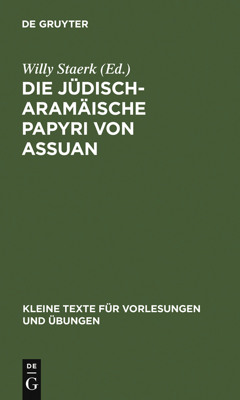 Die jüdisch-aramäische Papyri von Assuan - 